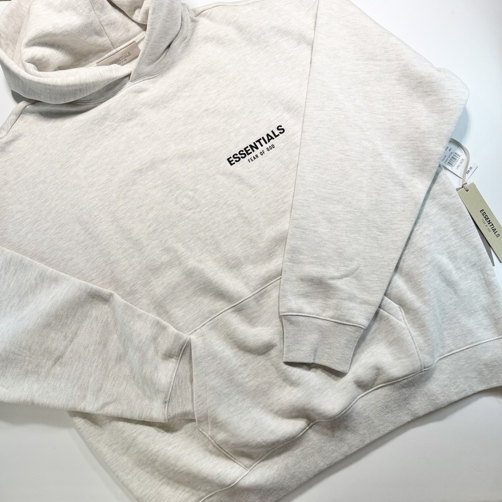 Essentials Fear Of‎ God Men's L Hoodie Gray With Black Logo NEW With Tags